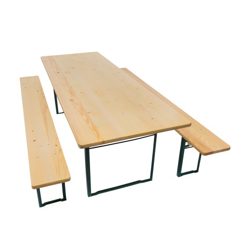 Table pliante et 2 bancs pliants 740x2200x800mm