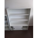 Etagère Sedus blanche 3 étagères et 2 portes 145x120x44