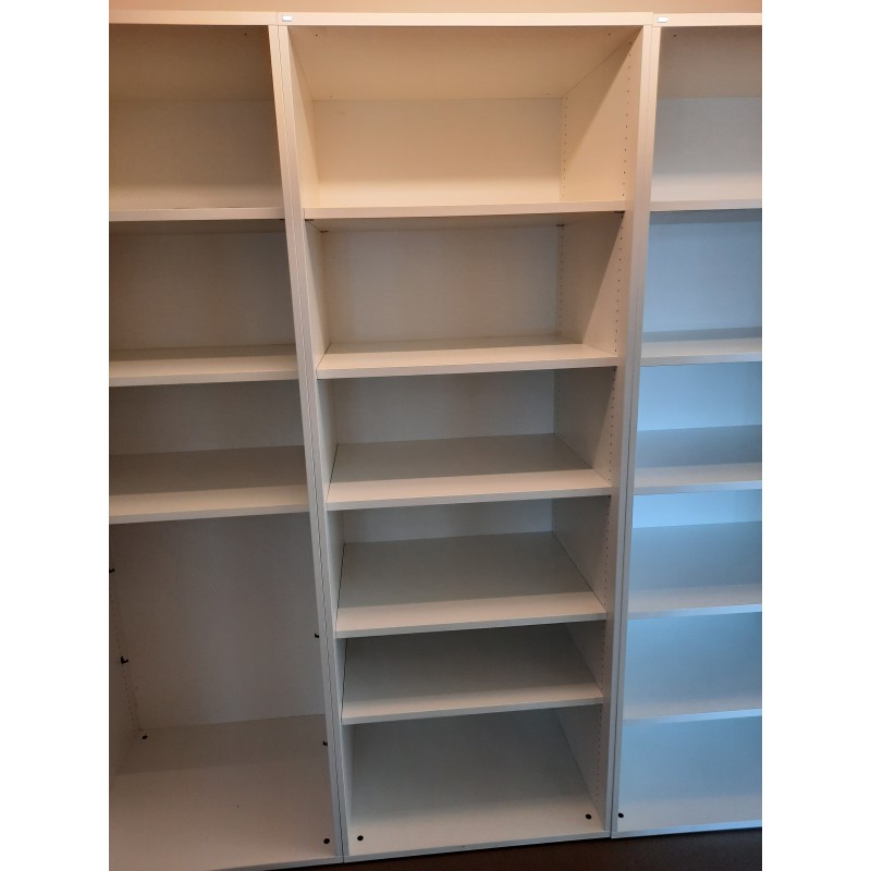 Etagère Sedus blanche 3 étagères et 2 portes 145x120x44